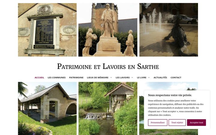 Screenshot of lavoirs-en-sarthe.fr