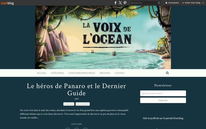 Screenshot of lavoixdelocean-blog.com