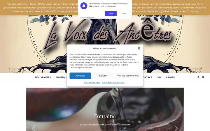 Screenshot of lavoixdesancetres.com