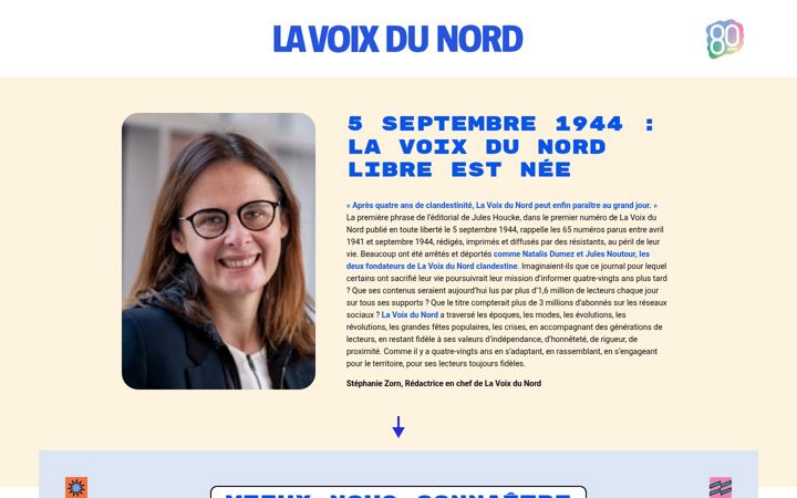 Screenshot of lavoixdunord-80ans.fr