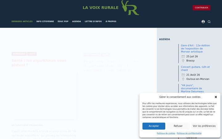 Screenshot of lavoixrurale.info