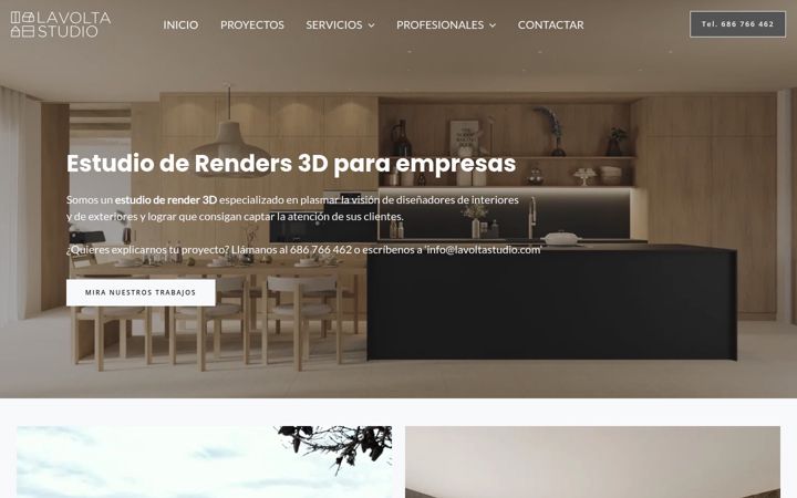 Screenshot of lavoltastudio.com