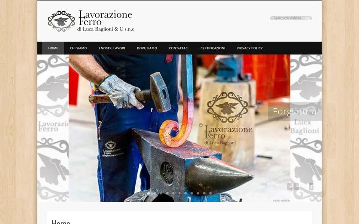 Screenshot of lavorazioneferrobaglioni.com