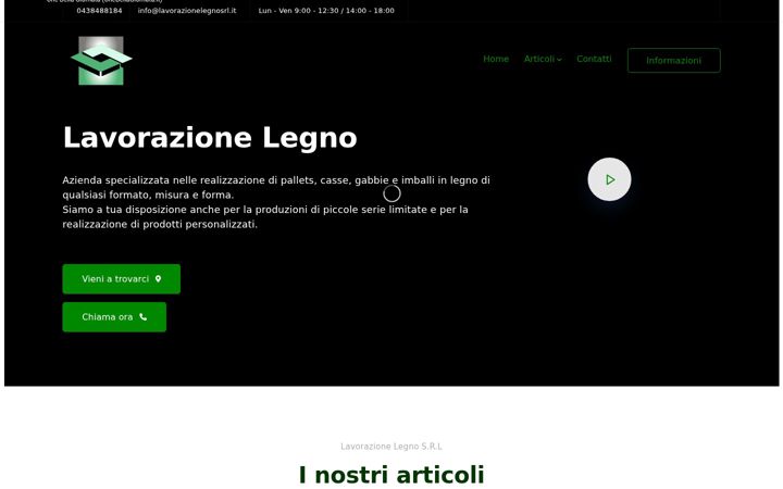 Screenshot of lavorazionelegnosrl.it