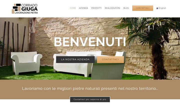 Screenshot of lavorazionepietragiuga.com