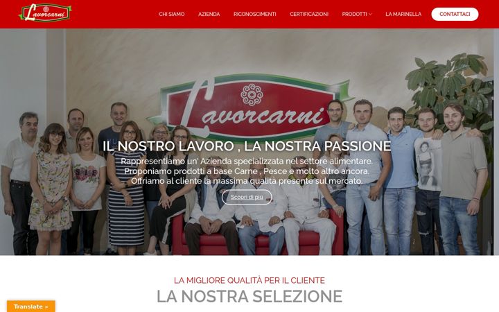Screenshot of lavorcarni.it