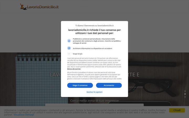 Screenshot of lavoriadomicilio.it