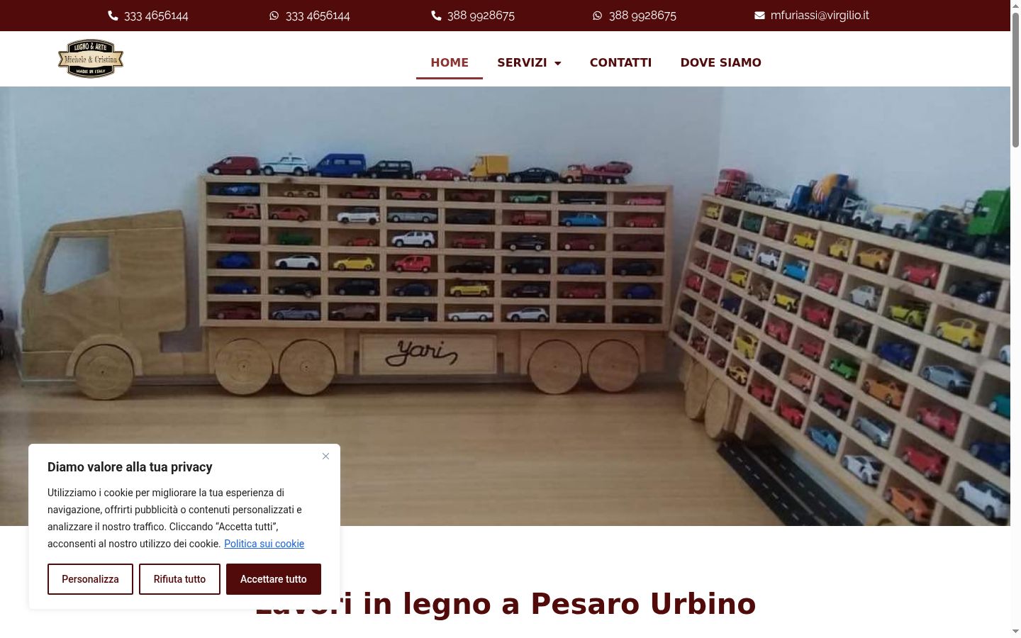 Captura de ecrã do banner de consentimento apresentado antes de qualquer interação