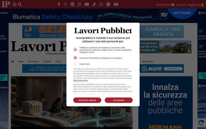 Screenshot of lavoripubblici.it