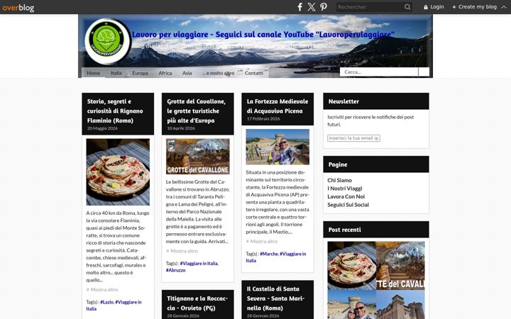 Screenshot of lavoroperviaggiare.com