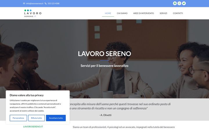 Screenshot of lavorosereno.it