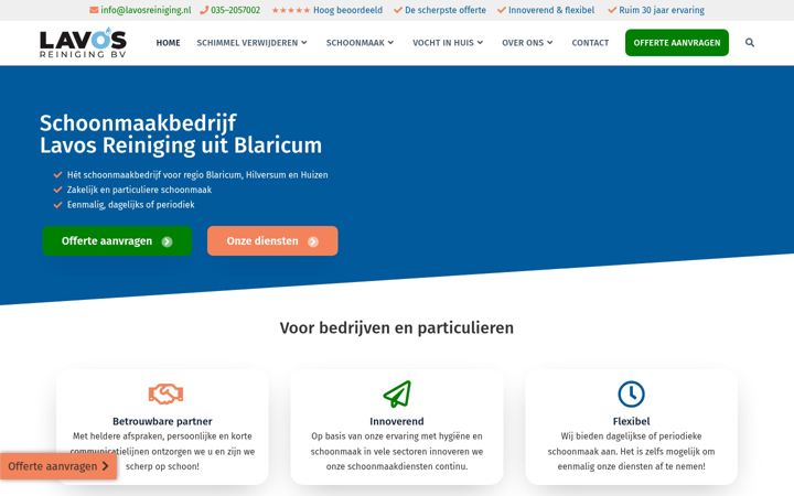 Screenshot of lavosreiniging.nl