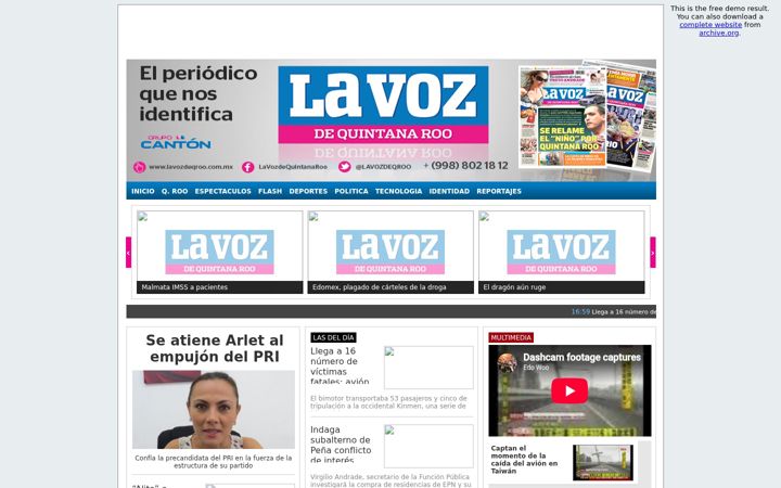 Screenshot of lavozdequintanaroo.com