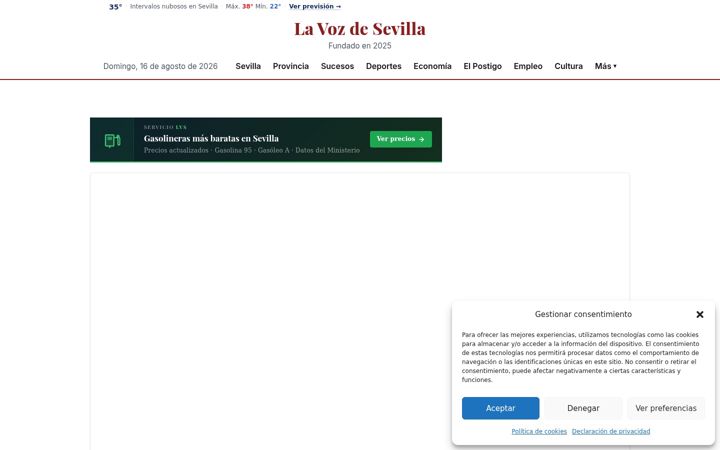 Screenshot of lavozdesevilla.es