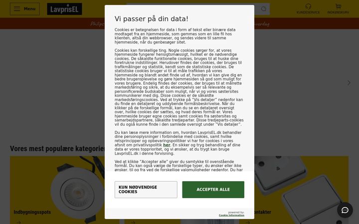 Ekrānuzņēmums no lavprisel.dk