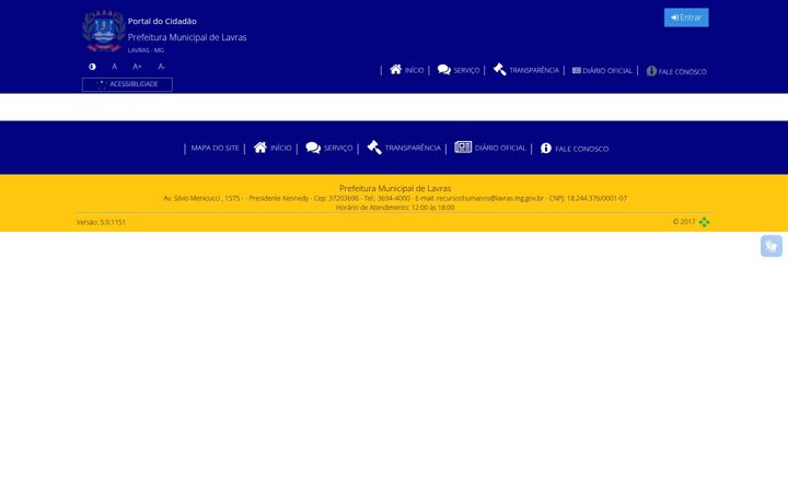 Screenshot του lavras.mg.gov.br