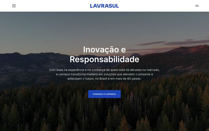 Screenshot of lavrasul.com.br
