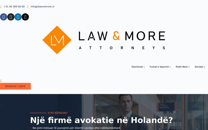 Screenshot of lawandmore.al