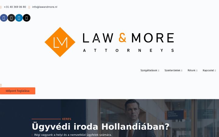 Screenshot of lawandmore.co.hu