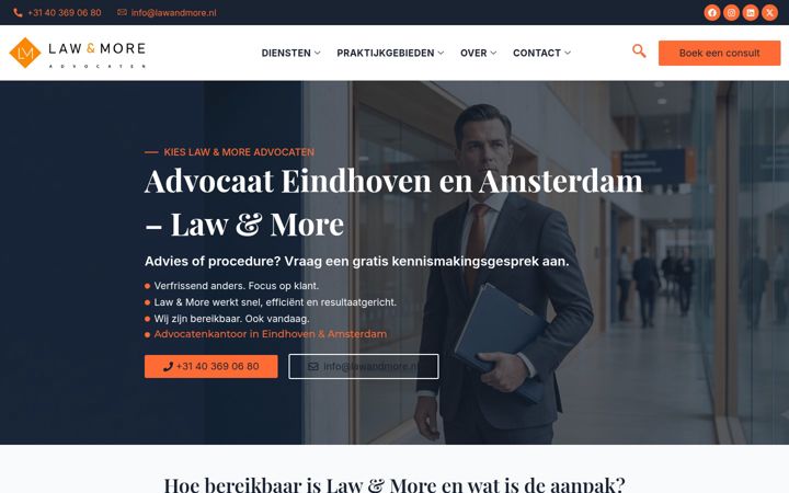 Screenshot of lawandmore.nl