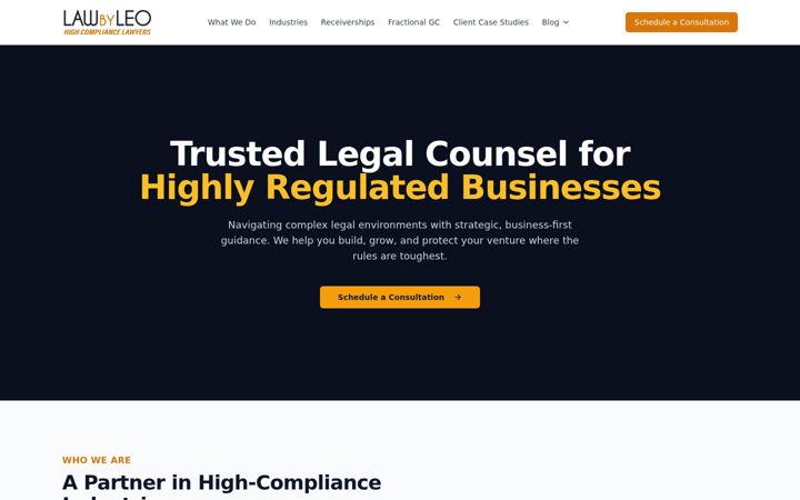 Screenshot of lawbyleo.com