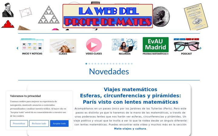 Screenshot of lawebdelprofedemates.es
