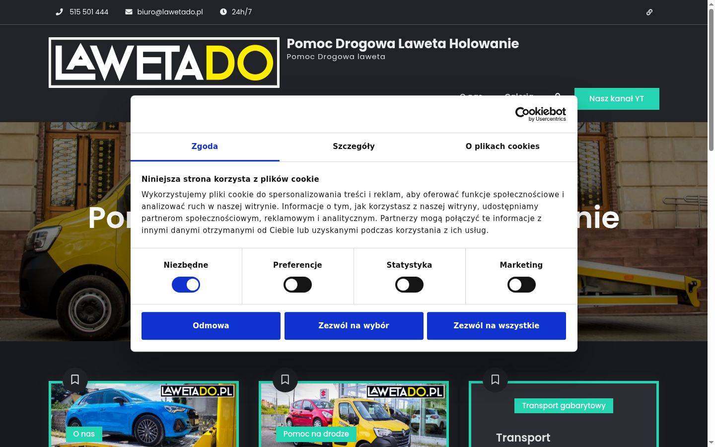 Snimka zaslona bannera za privolu prikazanog prije bilo kakve interakcije