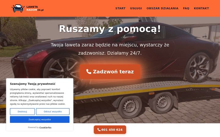 Screenshot of lawetaradom24.pl