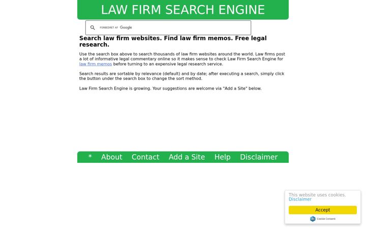 Screenshot of lawfirmsearchengine.com