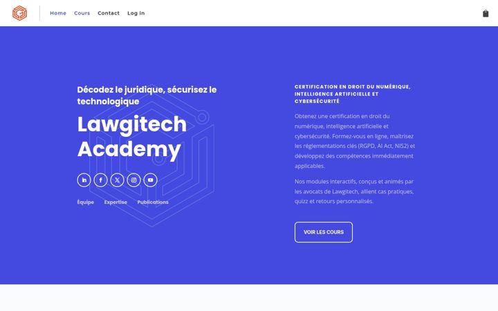 Screenshot of lawgitech.academy
