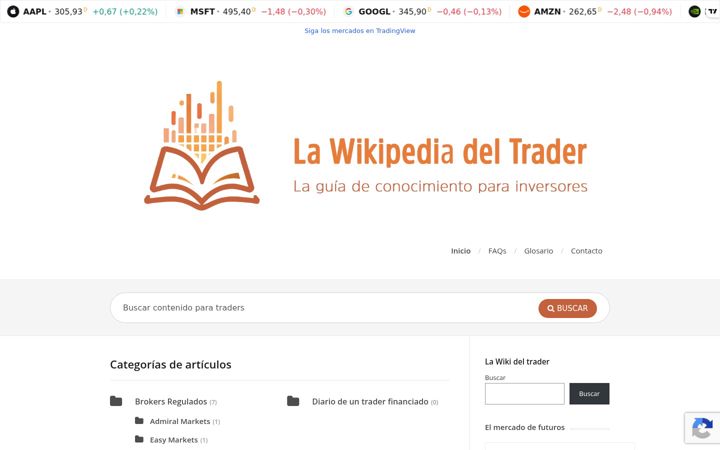 Screenshot of lawikipediadeltrading.com