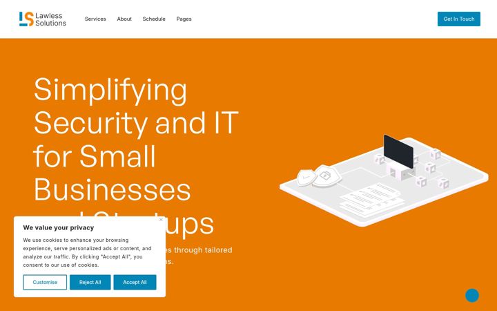 Screenshot of lawless.solutions
