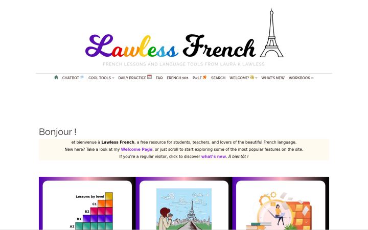 Screenshot of lawlessfrench.com