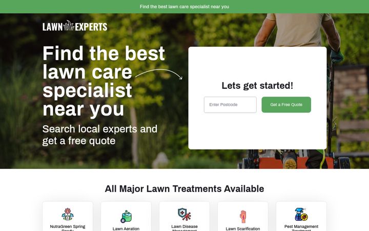 Posnetek zaslona lawn-experts.co.uk