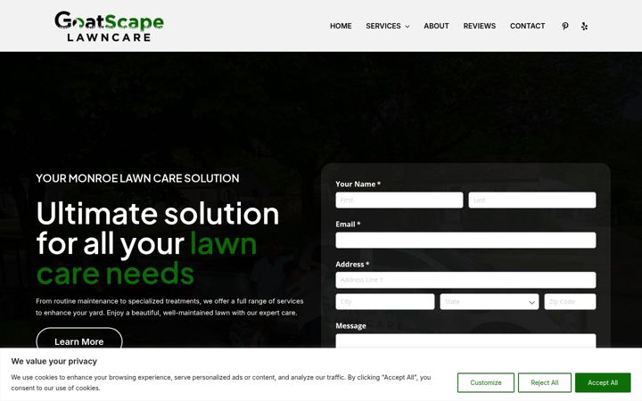 Screenshot of lawncare-monroe.com