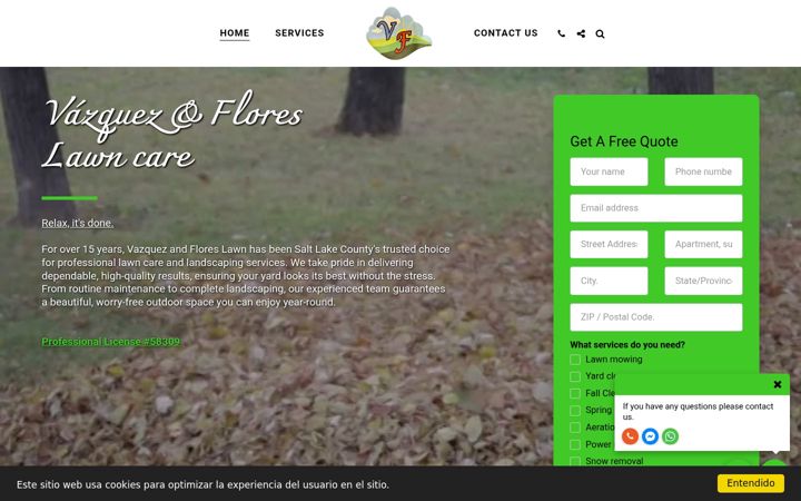 Screenshot of lawncareservicesvf.com