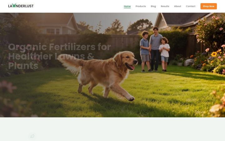 Screenshot of lawnderlust.ca
