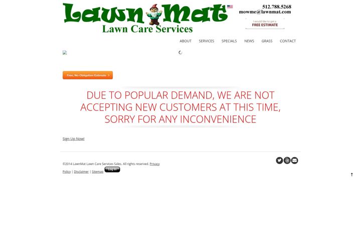 Screenshot of lawnmat.com
