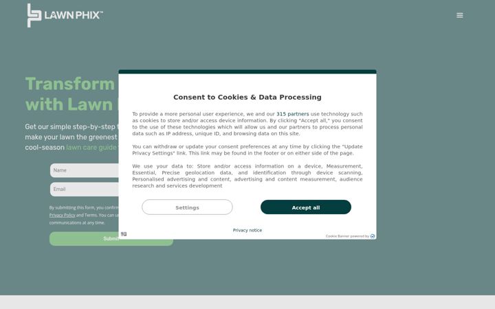 Screenshot of lawnphix.com