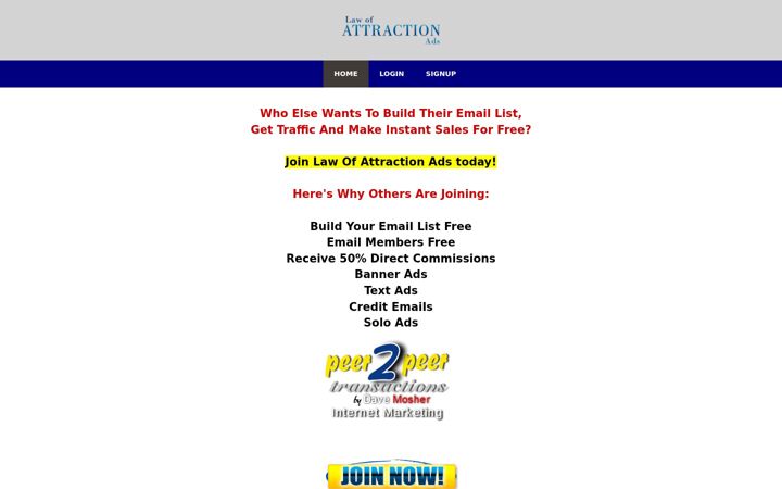 Screenshot of lawofattraction-ads.com