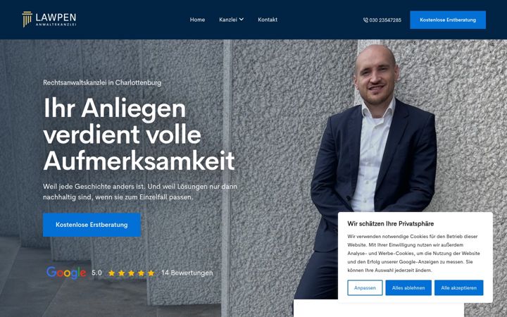 Screenshot of lawpen.de