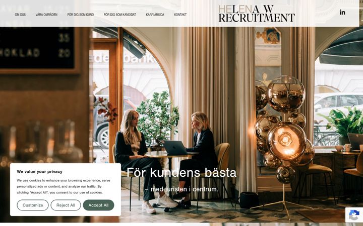 Screenshot of lawrecruitment.se