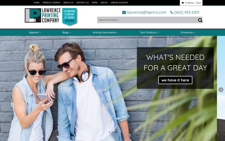 Screenshot of lawrencepromotions.com