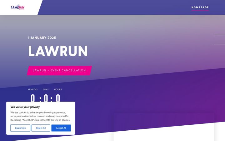 Screenshot of lawrun.be