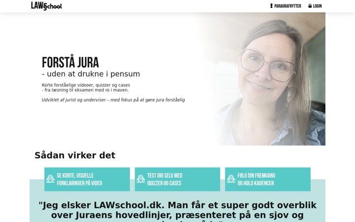 Screenshot of lawschool.dk