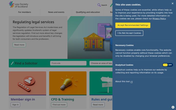 Screenshot of lawscot.org.uk