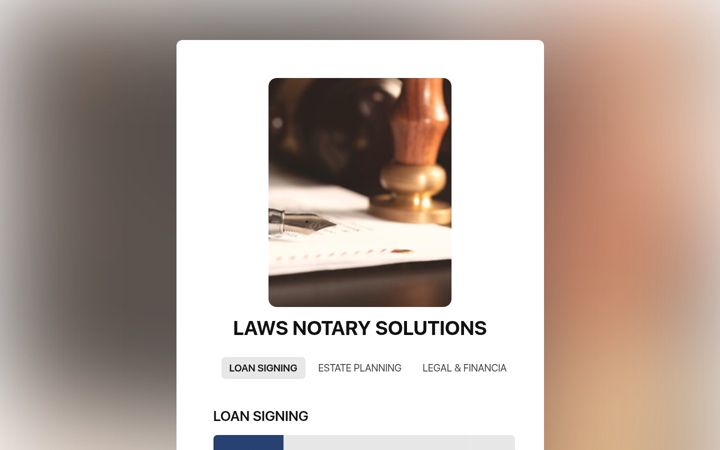 Screenshot of lawsnotarysolutions.com