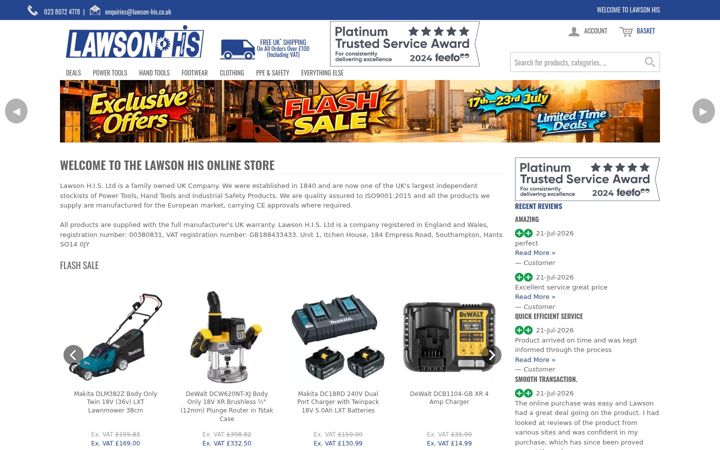 Screenshot of lawson-his.co.uk