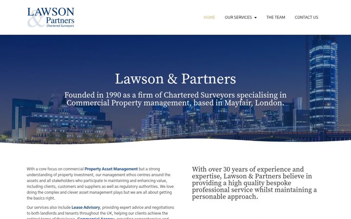 Screenshot of lawsonandpartners.com
