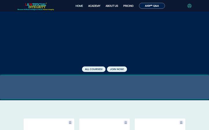 Screenshot of lawtificialintegrity.ai